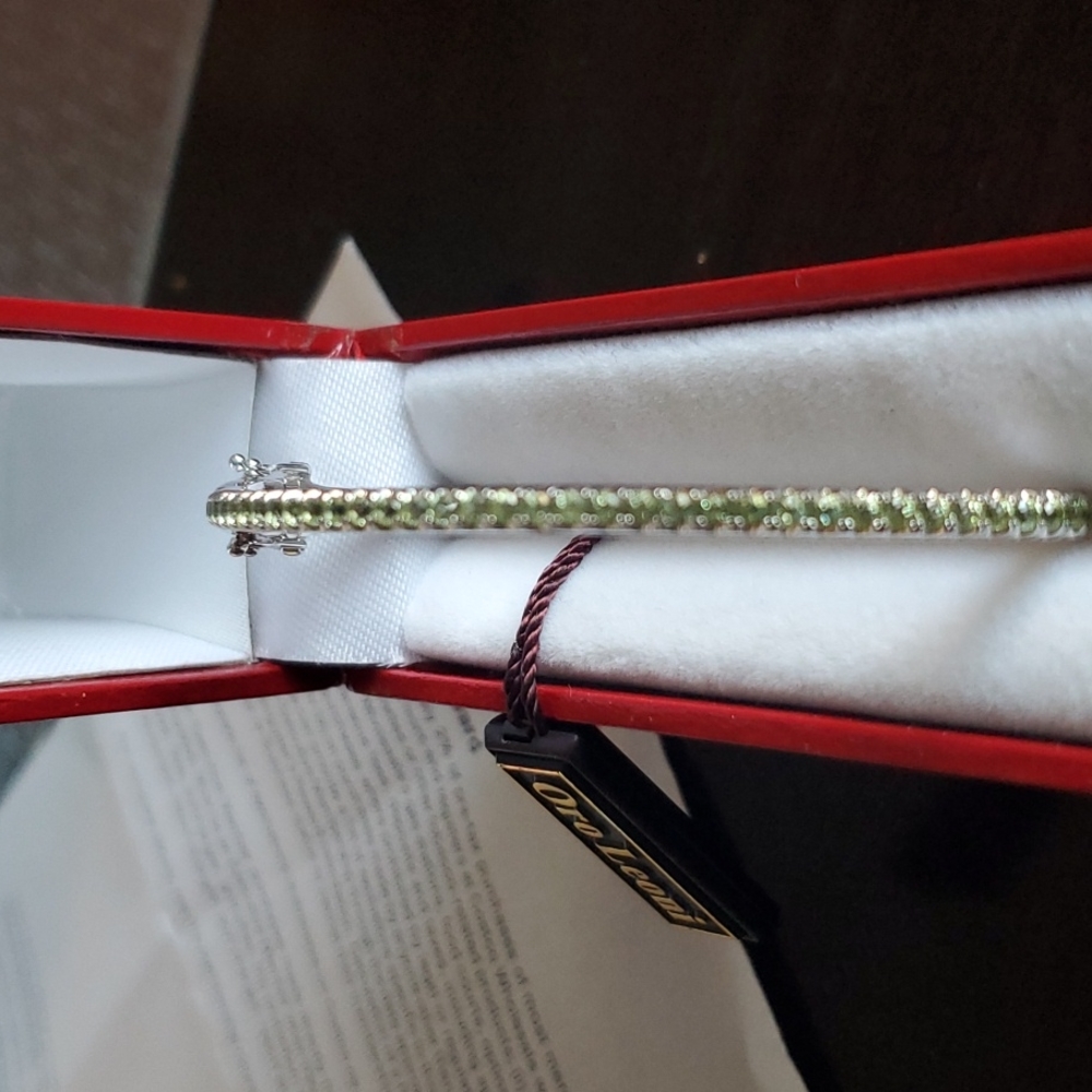 Oro Leoni Bangle Sterling silver with Swarovski gemstones